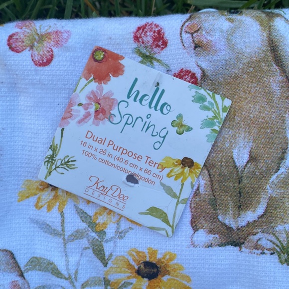 Hello Spring Bunny Towel - Picture 2 of 3
